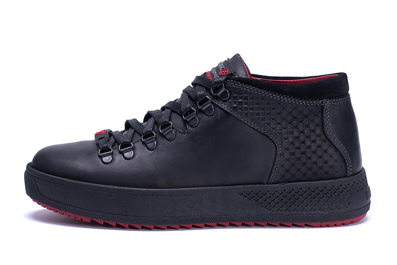 Чоловічі зимові шкіряні черевики ZG Black Exclusive Leather