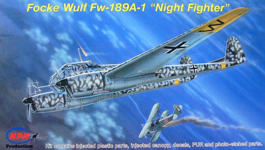 Пластикова модель 1/72 MPM 72529 літак Focke Wulf Fw-189 нічний винищювач.