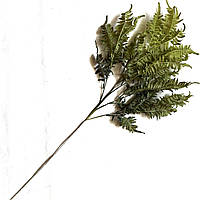 Декоративная ветка папоротника (80 см) - оливковый