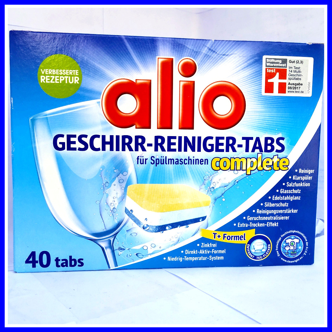 Таблетки для посудомийних машин Alio Geschirr-reiniger-tabs complete 40 шт