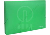 Папка на резинке-бокс пластиковая А4, 20мм, фактура "бриллиант", зеленая, EconoMix, Е31401-04 625320