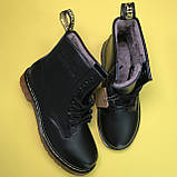 Зимові черевики Dr. Martens 1460 Black (Хутро), доктор мартенс, черевики Dr Martens, мартінс, ботінки мартінс, фото 4