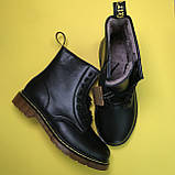 Зимові черевики Dr. Martens 1460 Black (Хутро), доктор мартенс, черевики Dr Martens, мартінс, ботінки мартінс, фото 3