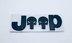 Емблема напис JEEP Skull Punisher чорний