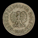 Монета Польщі 10 гваней 1949 — 83 рр., фото 2