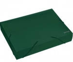 Папка на резинке-бокс А4 ( пластиковая 60мм, фактура "бриллиант", зеленая,) EconoMix, Е31405-04 101525