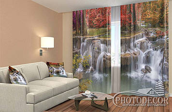 Фото Штори "Осінній водоспад 2" 2,5м*2,6м (2 полотна по 1,30м), тасьма