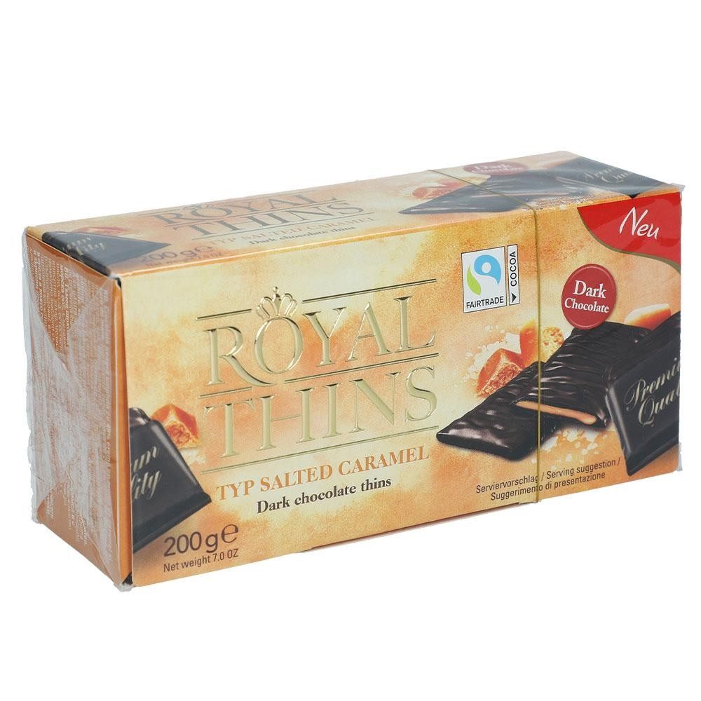 Цукерки шоколадні Royal Thins з солоною карамеллю 200 г Німеччина