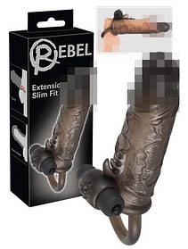 Насадка на пеніс із вібрацією для клітора (16см)