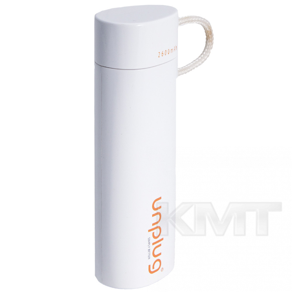 Портативні акумулятори Unplug (EC2600I4) Power Bank з кабелями Micro & Dock—2600 mAh — White