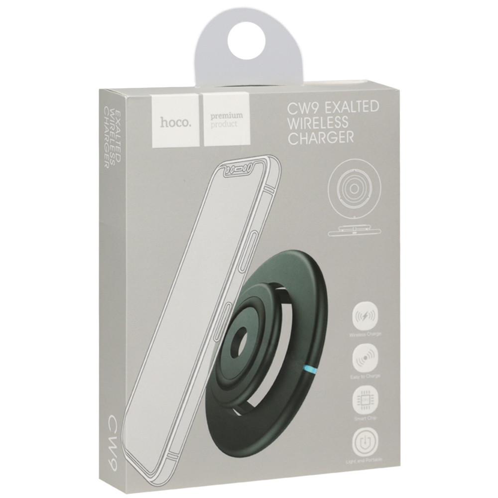 Зарядні пристрої: Бездротові Hoco CW9 Exalted Wireless Charger — Black