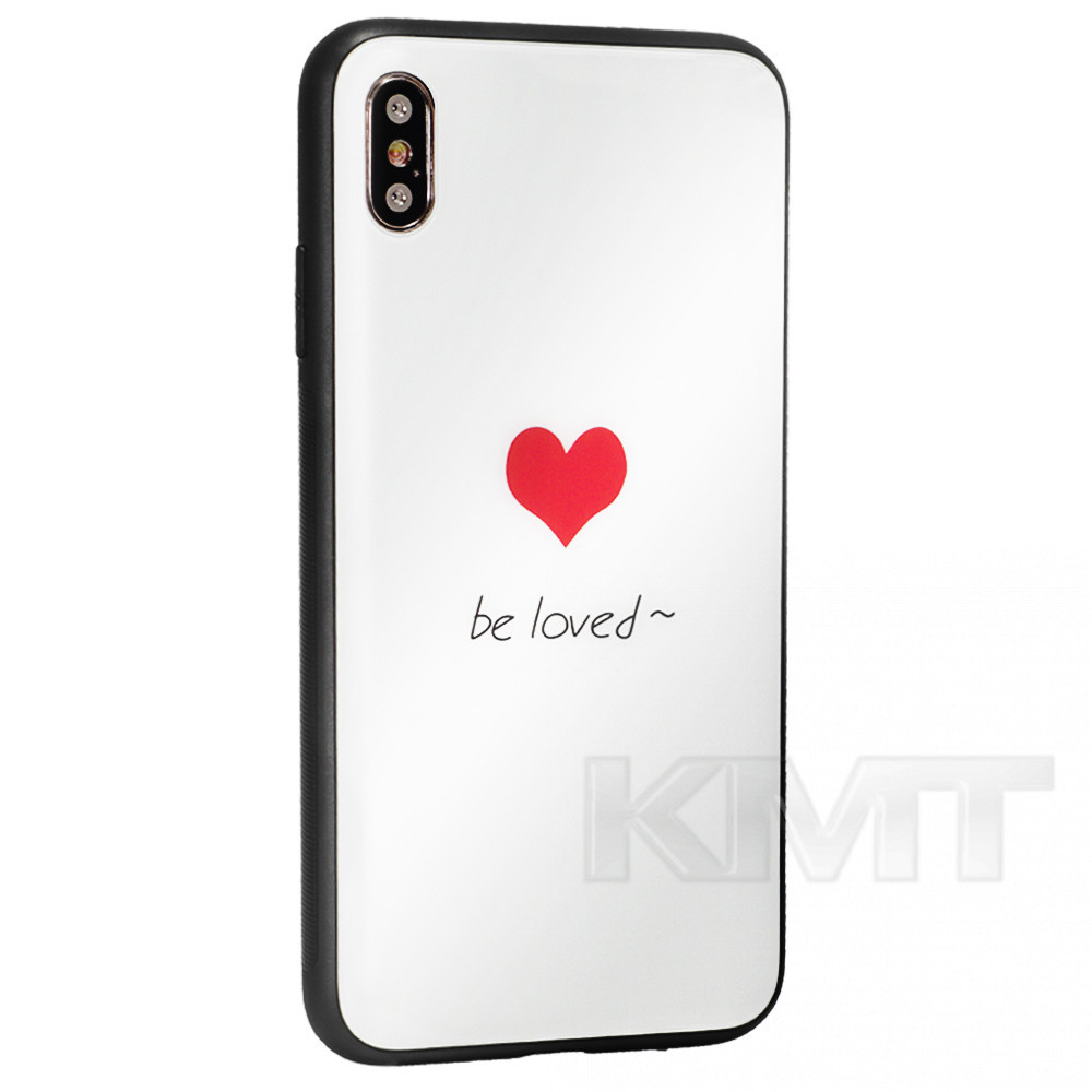 Glass with print TPU Case — Samsung A20 2019 — Be loved white