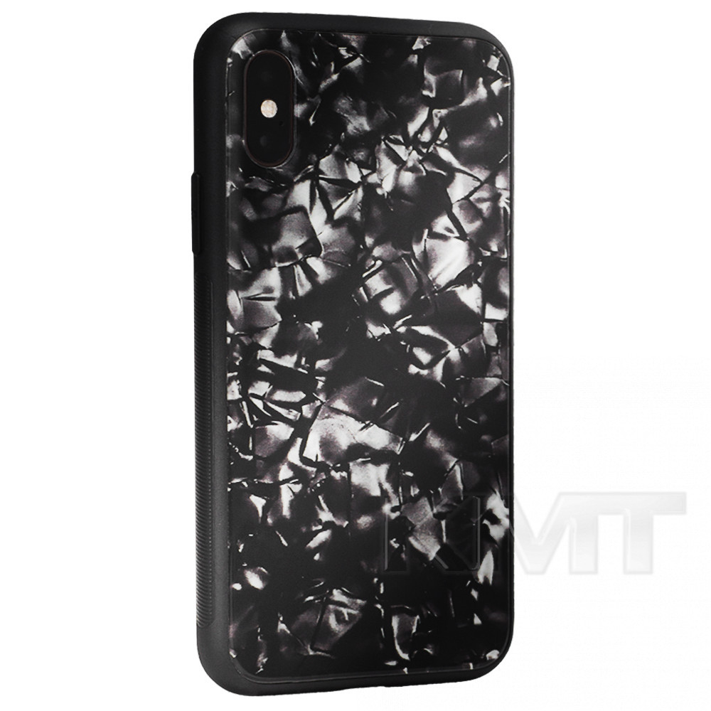 Glass with print TPU Case — Samsung A20 2019 — Black Mramor