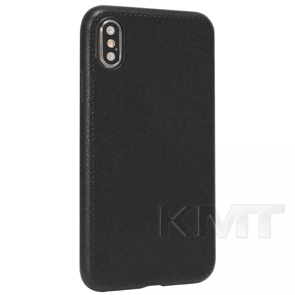 TPU Slim Leather Case — Samsung A20 — Black