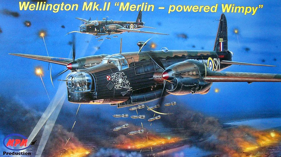 Пластикова модель 1/72 MPM 72535 Бомбардувальник Wellington Mk.II "Merlin´s powered Wimpy"