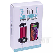 Зовнішня батарея 3 in 1 wireless powerbank 5200 mAh