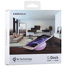 Бездротове зарядний пристрій Momax (UD2B) Q. Dock Android Support Qi Wireless Charger Blue — Pink