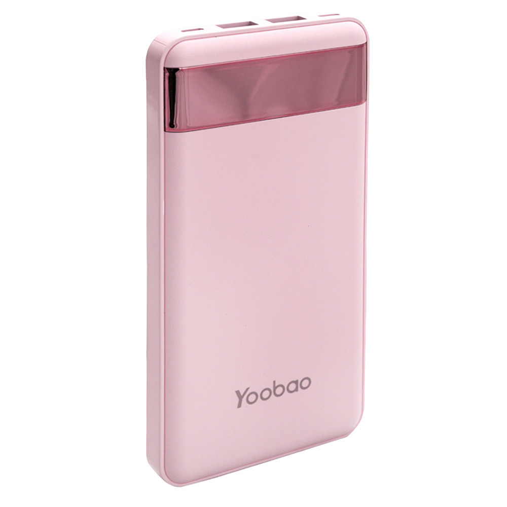 Yoobao PL12 Pro Lithium Polymer Power Bank — 12000 mAh — Pink