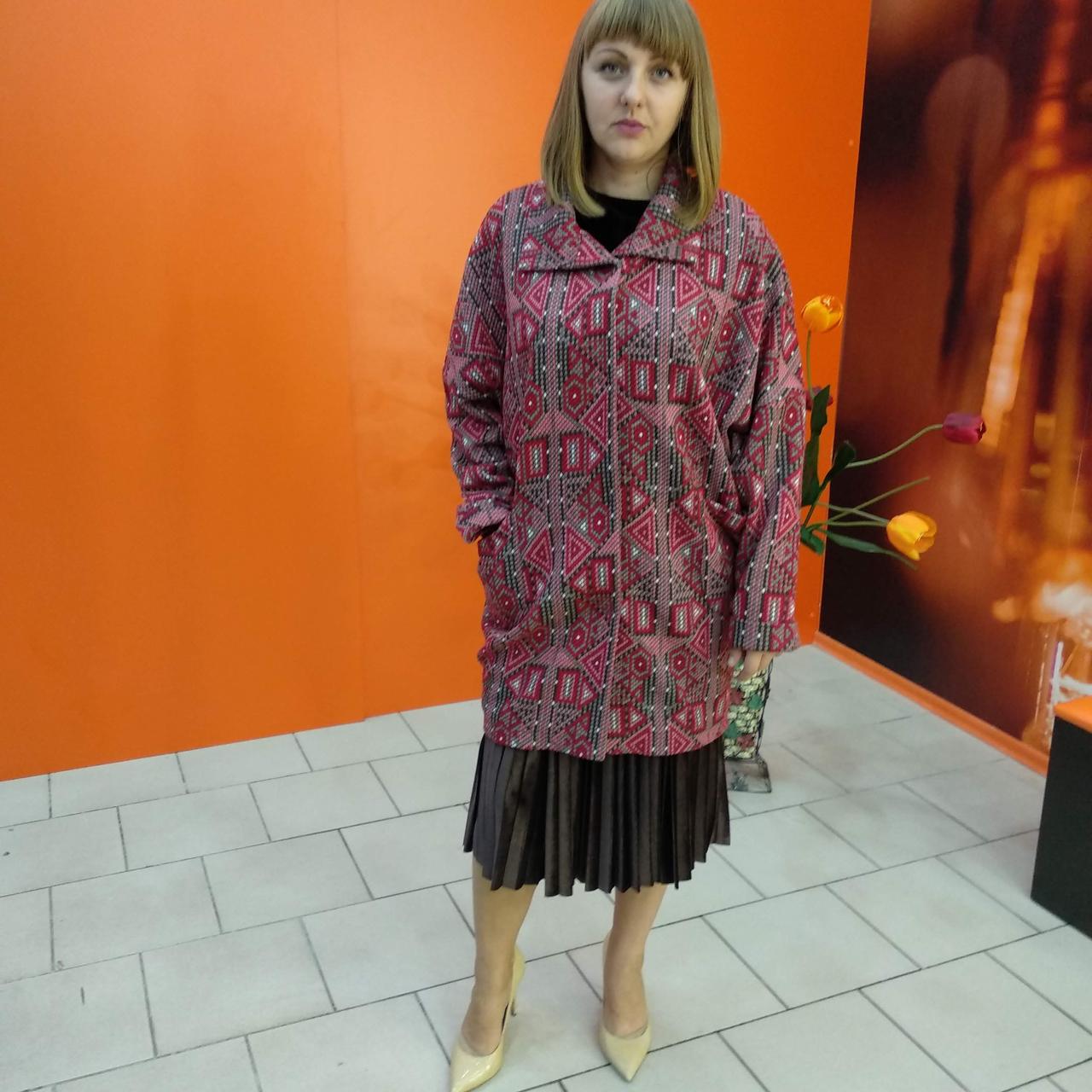 Жіноче пальто кардиган демісезонний етно