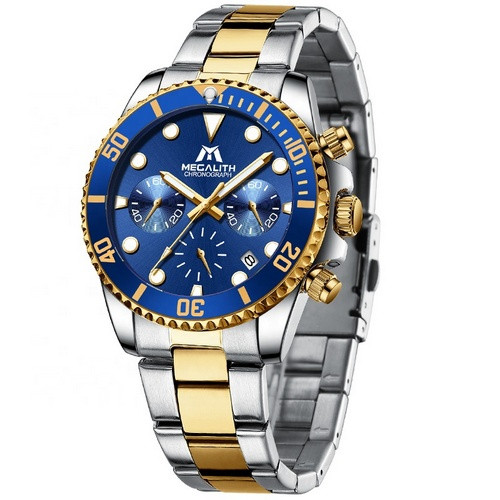 Годинник наручний Chronte Nicolas Silver-Gold-Blue, фото 1