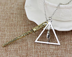 Кулон GeekLand Дари Смерті та Паличка Гаррі Поттера Harry Potter HP 6.89