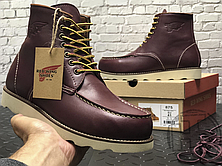 Зимові чоловічі черевики Red Wing USA Classic Moc 6-inch Boot 8424890 Bordo 8856 (иск. мех), фото 4