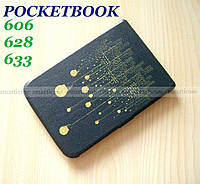 Умный синий чехол с узором Лампочки для Pocketbook PB 606, PB 628 Touch Lux 5, PB 633 покетбук