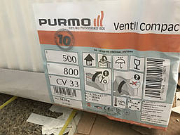 Радіатор сталевий Purmo Ventil Compact CV33 500x800