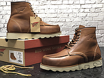 Зимові чоловічі черевики Red Wing USA Classic Moc 6-inch Boot 8424890 Brown 875 (иск. мех), фото 5