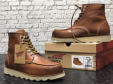 Зимові чоловічі черевики Red Wing USA Classic Moc 6-inch Boot 8424890 Brown 875 (иск. мех), фото 4
