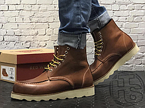 Зимові чоловічі черевики Red Wing USA Classic Moc 6-inch Boot 8424890 Brown 875 (иск. мех), фото 6