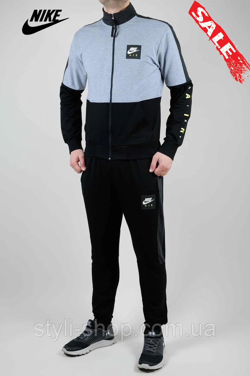 Чоловічий трикотажний спортивний костюм Nike. Air (z2521-3), Туреччина, осінній весняний, Чорний
