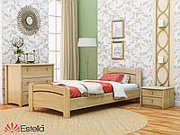 Одноместная деревянная кровать из бука с лаковым покрытием Венеция 80х190 Щит Односпальная
