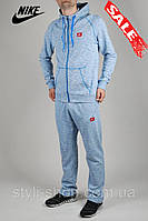 Мужской трикотажный спортивный костюм Nike (0437-1), осенний весенний, Голубой