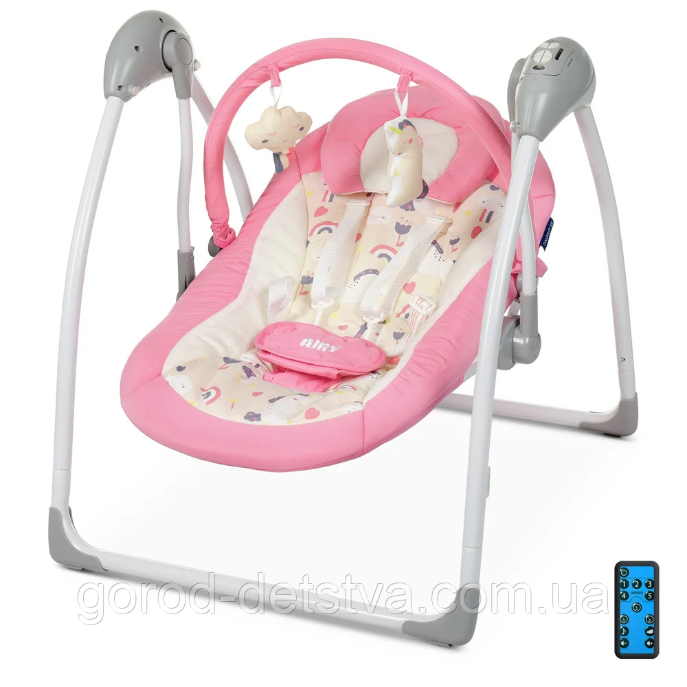 Дитяча гойдалка-шезлонг El Camino Airy ME 1047 Рожевий (ME 1047 pink), в коробці