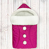 Хутровий конверт-чохол у коляску-санки, фото 5