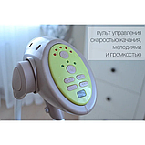 Крісло-гойдалка шезлонг шоколадно-зелений живлення від мережі CRL-0005 Green Dot заколисуючий центр від народження, фото 9