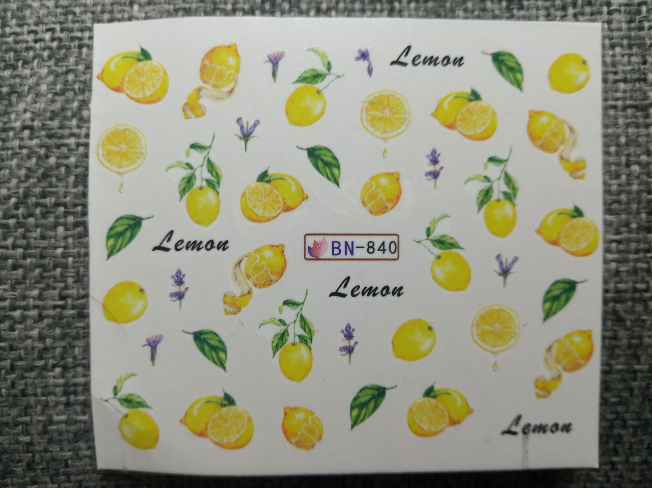 Слайдер-дизайн для нігтів (водні наклейки на нігті) BN 840