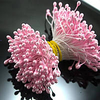 Тычинки глянцевые 50шт ( 3х5мм головка ), Нежно-розовые тычинки
