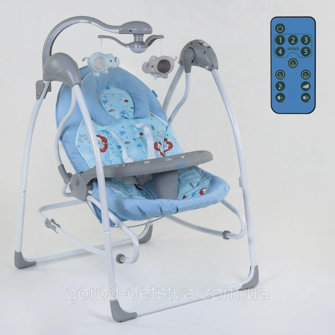 Електронні гойдалки JOY 3 в 1 СХ-50570, гойдалки, шезлонг, карусель, пульт д/у, від мережі 220V і батарейок