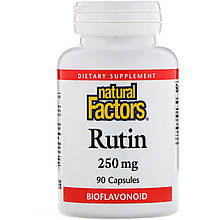 Рутин для судин, 250 мг, 90 капсул, Natural Factors