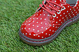 Дитячі демісезонні лакові туфлі черевики червоні р24-25, фото 8