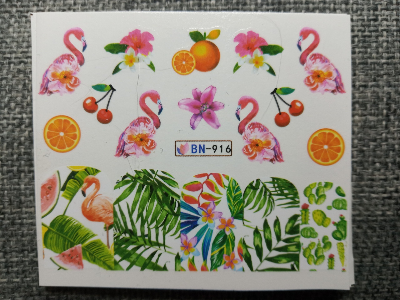 Слайдер-дизайн для нігтів (водні наклейки на нігті) BN 916, фото 1