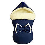 Зимовий конверт-чохол на хутрі у коляску-санки, фото 9