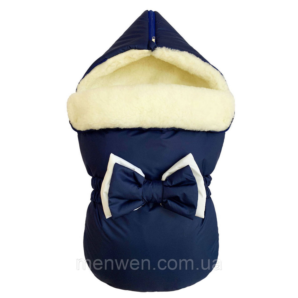 Зимовий конверт на хутрі під овчину в коляску, фото 1
