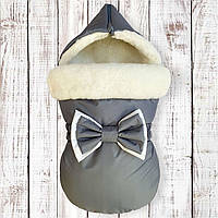 Конверт зимовий для новонарожденних на хутрі