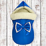 Зимовий конверт-чохол на хутрі у коляску-санки, фото 5