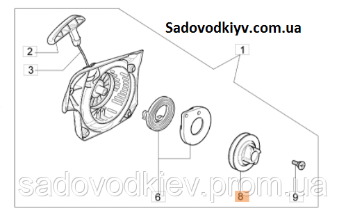 Котушка стартера для бензопили Oleo-Mac 937, 941 (50170050R)