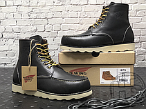 Зимові чоловічі черевики Red Wing USA Classic Moc 6-inch Boot 8424890 Black 8849 (иск. мех), фото 5