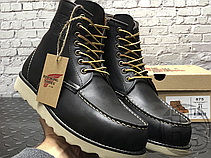 Зимові чоловічі черевики Red Wing USA Classic Moc 6-inch Boot 8424890 Black 8849 (иск. мех), фото 6